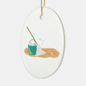 Mopp u. Eimer Keramik Ornament (Links)