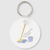 Mopp und Eimer Schlüsselanhänger (Vorderseite)