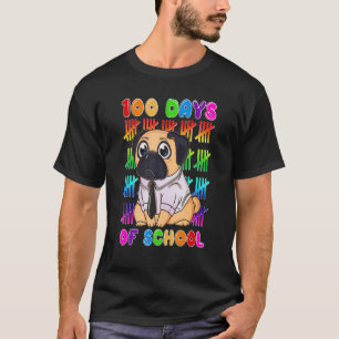Mops 100 Tage der Schule 100. Schultag Gi T-Shirt