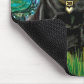 Mops 13 (schwarz) - Lilien 1 Mousepad (Ecke)