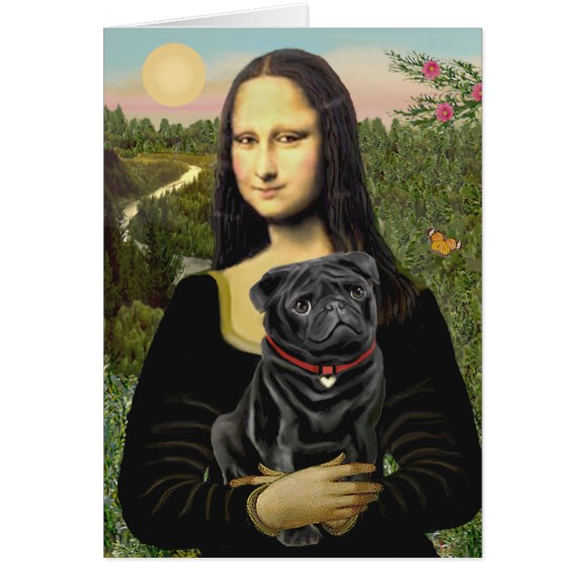 Mops 16 (schwarz) - Mona Lisa (Vorne)
