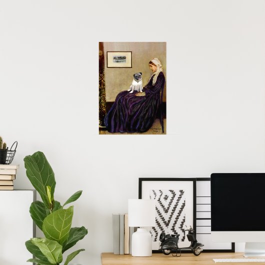 Mops 18 (fawn) - Pfeifen Mutter Poster (Heimbüro)