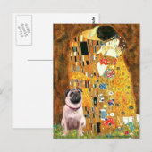 Mops 1 - Kuss Postkarte (Vorne/Hinten)