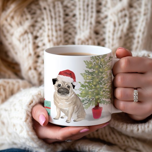 Mops 1. Weihnachten Personalisiert Kaffeetasse