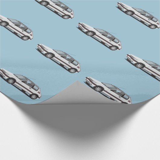 Mops 205 GTi weiß Geschenkpapier (Ecke)