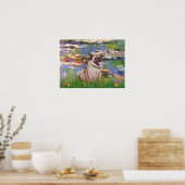 Mops 2 (fawn) - Lilien 2 Poster (Küche)