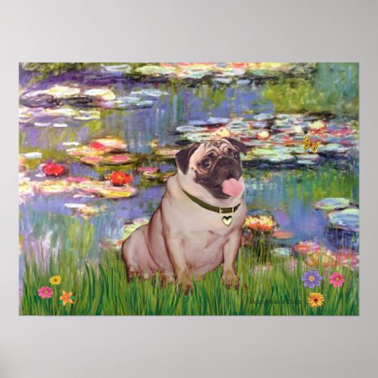Mops 2 (fawn) - Lilien 2 Poster (Vorne)