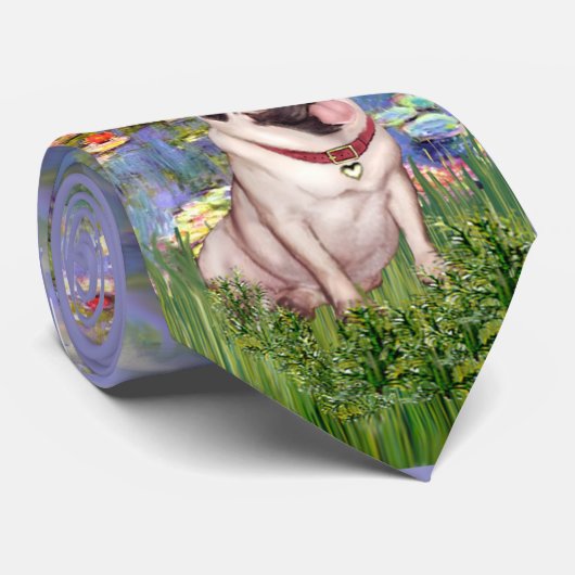 Mops 2 - Lilien 2 Krawatte (Gerollt)