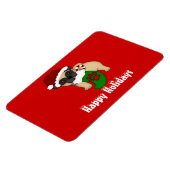 Mops #2 Weihnachts-Premium-Magnet Magnet (Linke Seite)