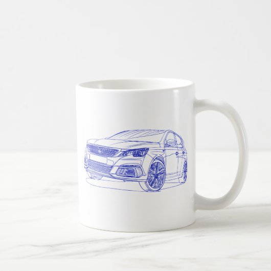 Mops 308 GTi 2018 Kaffeetasse (Rechts)