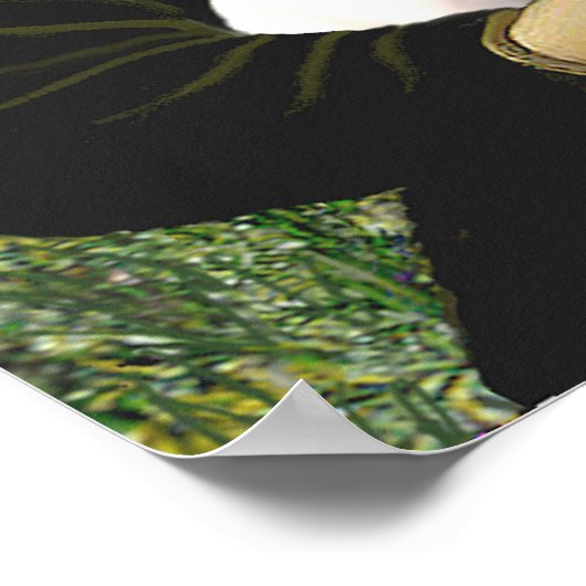 Mops 3 (fawn) - Mona Lisa Poster (Ecke)