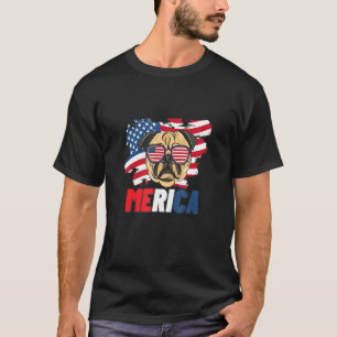 Mops 4. Juli Männer Frauen Kinder Merica Hund USA T-Shirt