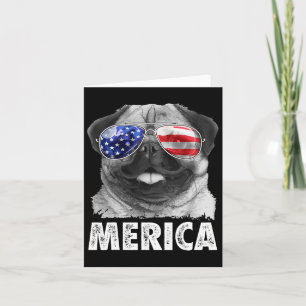 Mops 4. Juli Shirts Merica Männer Frauen US Amerik Karte