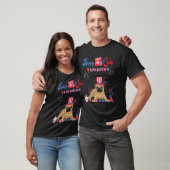 Mops 4. Juli T-Shirt (Unisex)