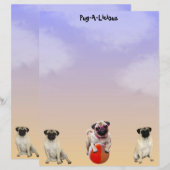 Mops-A-licious Niedlich Mops Dog Stationery (Vorne/Hinten)