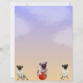 Mops-A-licious Niedlich Mops Dog Stationery (Rückseite)