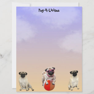 Mops-A-licious Niedlich Mops Dog Stationery