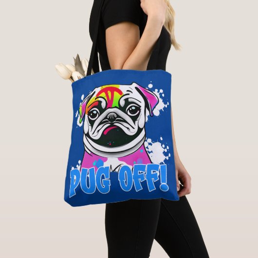 Mops ab! Mops Graffiti Spray Paint Mops Tasche (Von Nahem)