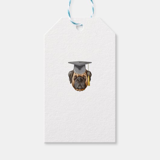 Mops Abschluss Graduate Hat Mops Geschenkanhänger (Vorderseite)