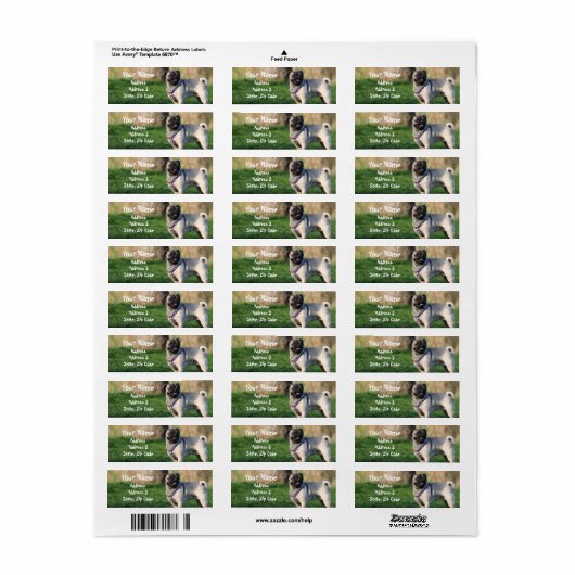 Mops-Adressmarken (Vorne)