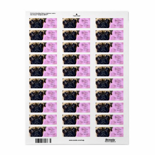 Mops-Adressmarken (Vorne)