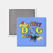 Mops_Agility Geschenke Magnet (Vorderseite/Rückseite)