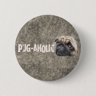 Mops-aholic Button