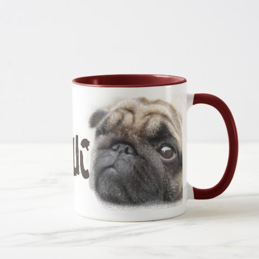 Mops-aholic Tasse (Rechts)