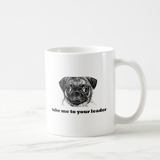 Mops-alien - nehmen Sie mich zu Ihrer Führerkopie Kaffeetasse (Rechts)