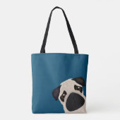 Mops Allover Tasche (Rückseite)
