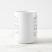 Mops-Alphabet A-Z Kaffeetasse (Mittel)