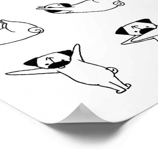 Mops Alphabet A-Z Poster (Ecke)