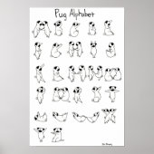 Mops Alphabet A-Z Poster (Vorne)
