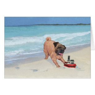 Mops am Strand