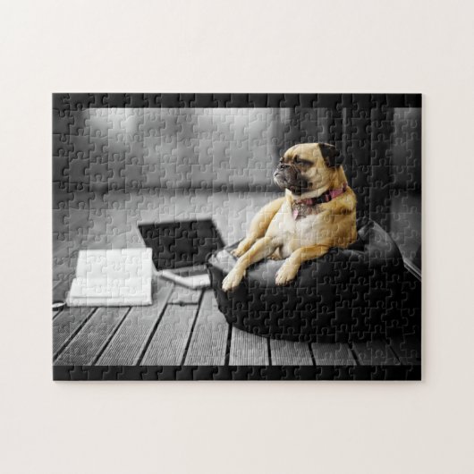Mops an der Erholung Puzzle (Horizontal)
