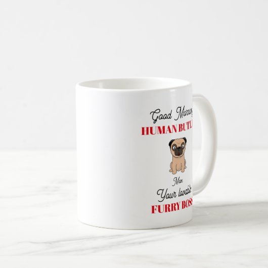 Mops Anpassbarer Mops Kaffeetasse (VorderseiteRechts)