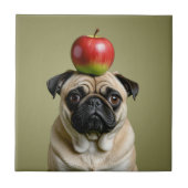 Mops Apple Fliese (Vorderseite)