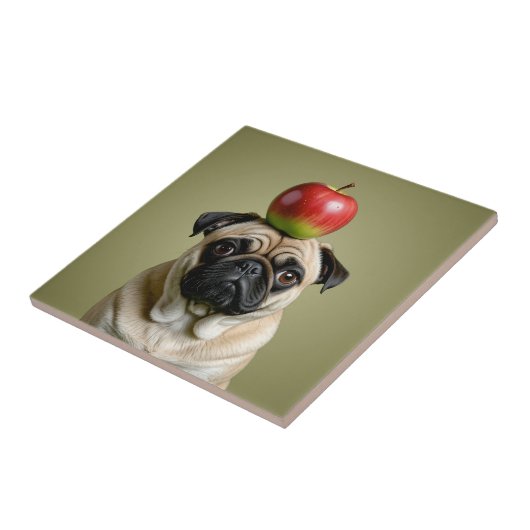 Mops Apple Fliese (Seite)