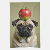 Mops Apple Geschirrtuch (Vertikal)