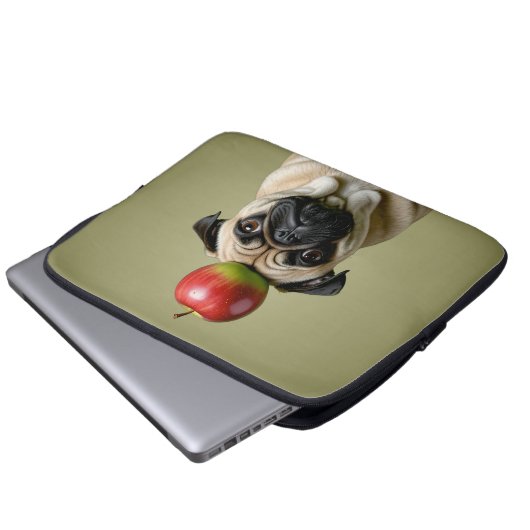 Mops Apple Laptopschutzhülle (Vorne Knopf)