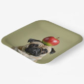 Mops Apple Pappteller (Gewinkelt)