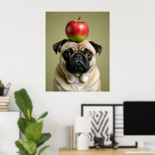 Mops Apple Poster (Heimbüro)