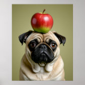 Mops Apple Poster (Vorne)