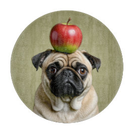 Mops Apple Schneidebrett