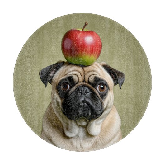 Mops Apple Schneidebrett (Vorderseite)
