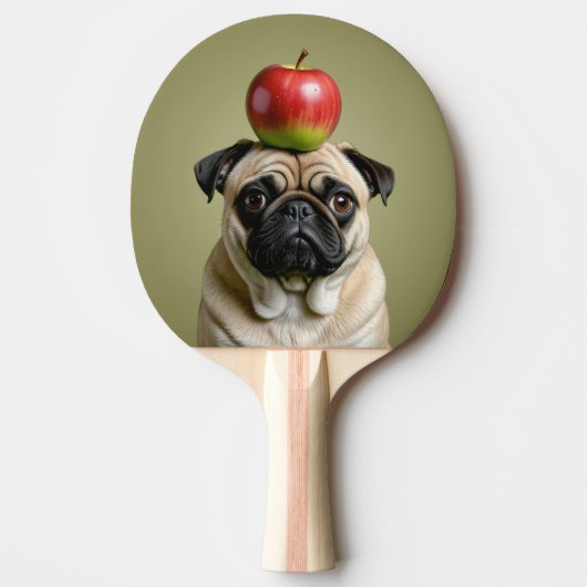 Mops Apple Tischtennis Schläger (Vorderseite)
