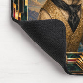 Mops, Art Deco Hund Mousepad (Ecke)
