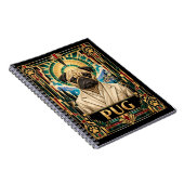 Mops, Art Deco Hund Notizblock (Rechte Seite)