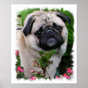 Mops Art Print Poster