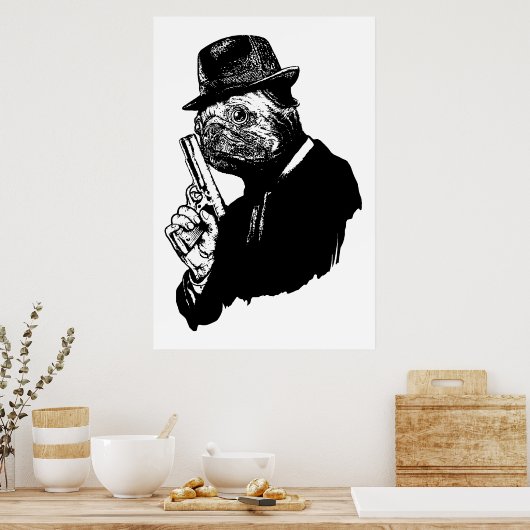 Mops Assassin Poster (Küche)
